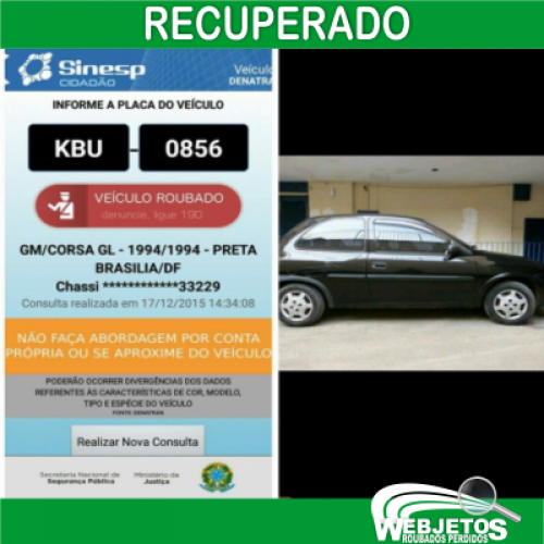 RECUPERADO - FURTO CORSA GL 1.4